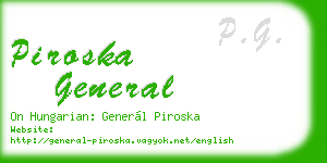 piroska general business card